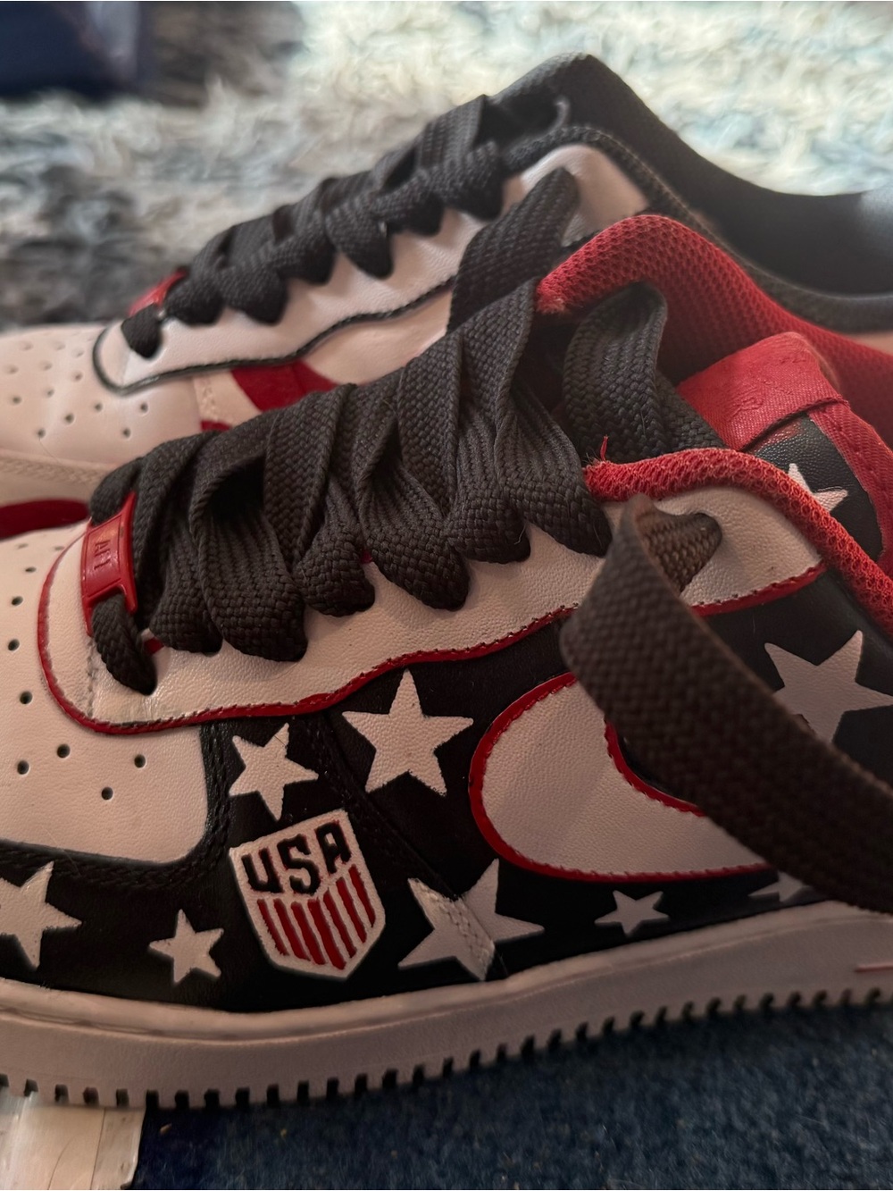 MENS 10.5 custom hand painted “ USA World Cup 26 AF1 “ sneakers